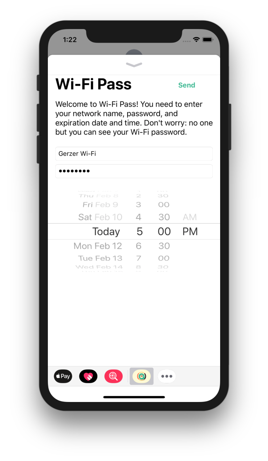 Screenshot 1 of Wi-Fi Pass for iMessage